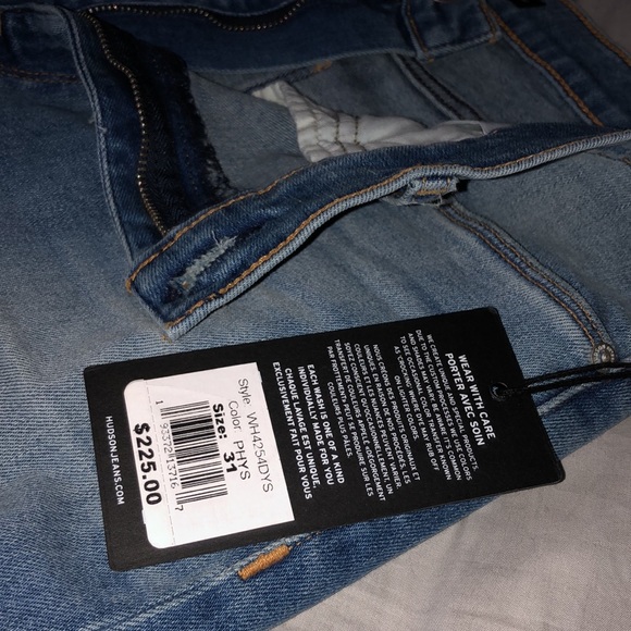 💥HP💥 HUDSON Los Angeles Barbara  Skinny front slit raw hem sz 31 - Picture 4 of 12